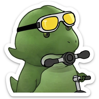 Duck on a electric scooter  sticker