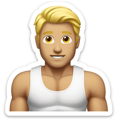 Blonde Man Physique  sticker