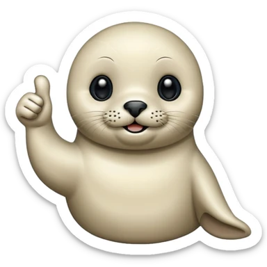 a cute seal giving a thumbs up sticker