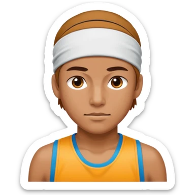 runner with sweatband sticker