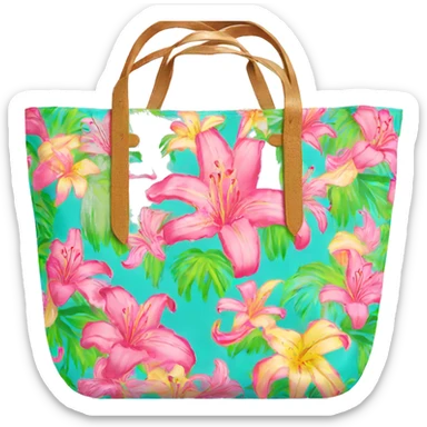 Lilly Pulitzer beach bag sticker