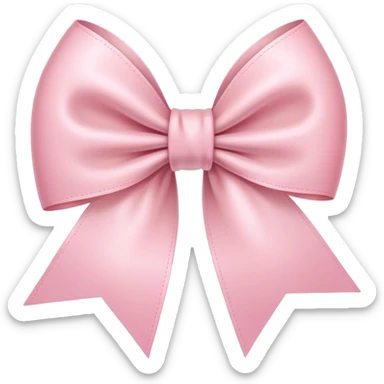 light pink ribbon bow sticker