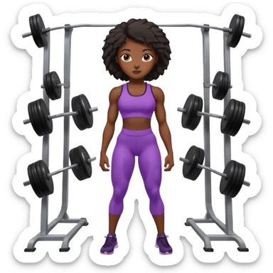 Black gym girl sticker