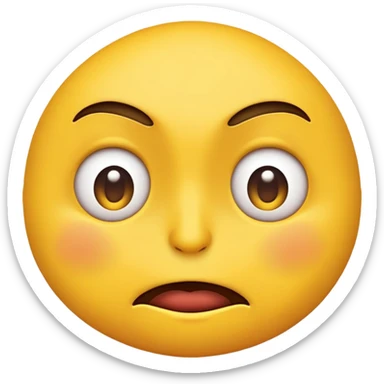 a yellow emoji making a weird face sticker