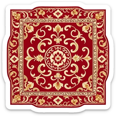 Red Persian rug in motion  sticker