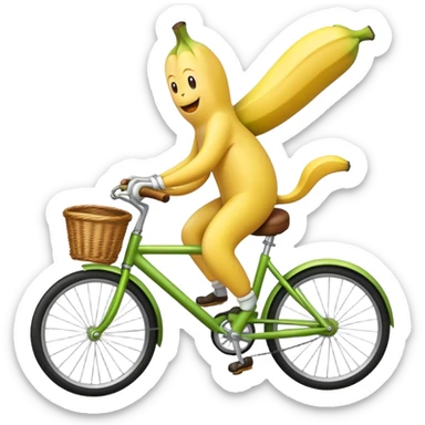 A Banana on a bycicle  sticker