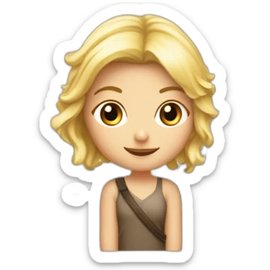 Une fée blonde avec des ailes et wand sticker