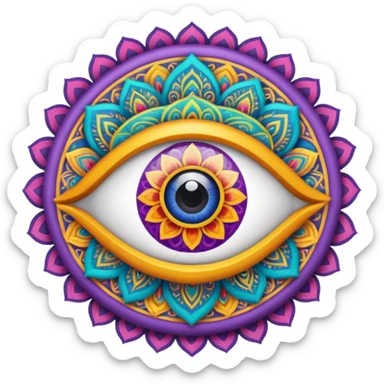 Eye with mandala sticker