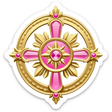 ave maria's emblem with a touch of pink sticker
