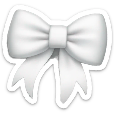 White bow  sticker