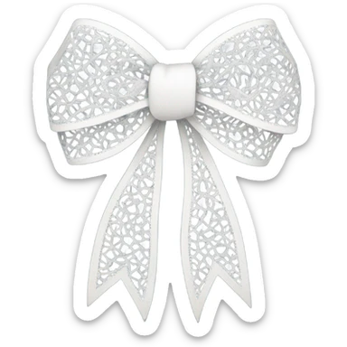 A lacy bow sticker