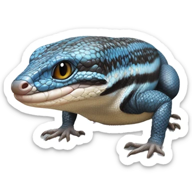 realistic blue tongue skink lizard fullbody sticker