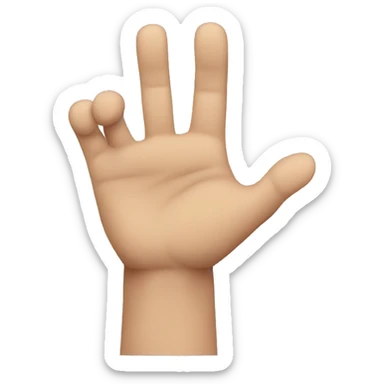 shoulder and whole arm with the palm up from a side view sticker