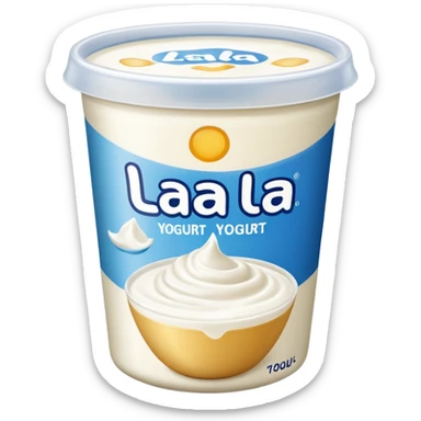 Yogurt envasado marca lala sticker