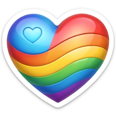 Corazon de arcoiris sticker