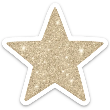 star with a glitter effect, no background sticker