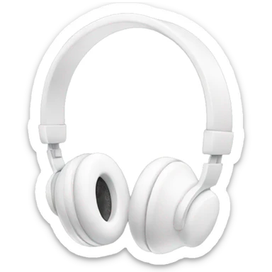 White headphones with bows sticker