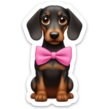 Dackel mit rosa Schleife  sticker