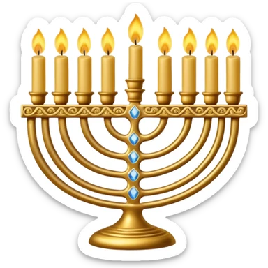 Menorah of 7 candles sticker