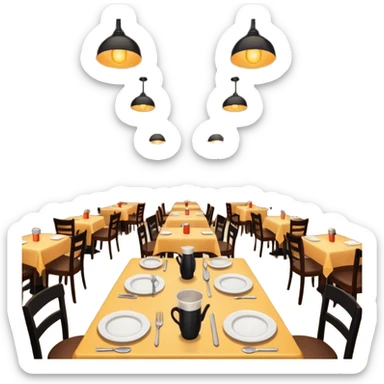 restaurant background sticker