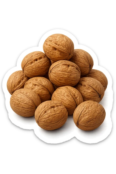 montagna di noci, iperrealistici 4k sticker