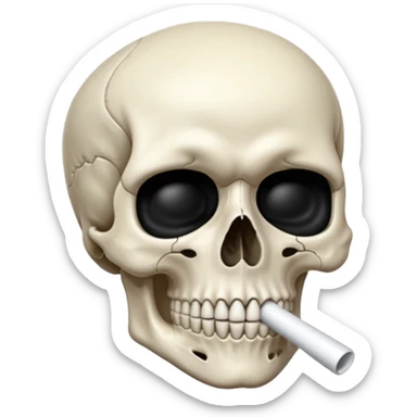 Skull shushing sticker