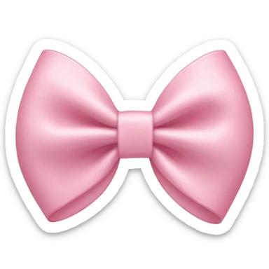 light pink bow on light pink bow sticker