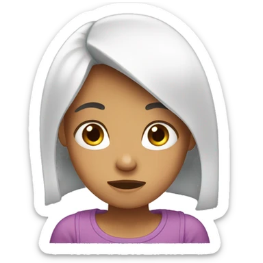 embarrassed girl  sticker