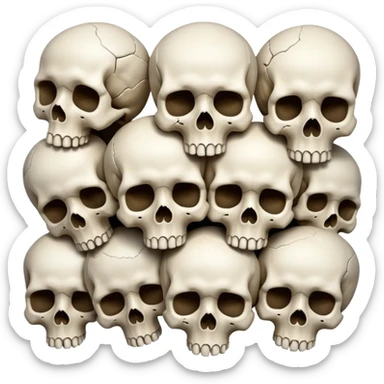 Endless Skulls, filling the whole screen, in the style of gritty realism sticker