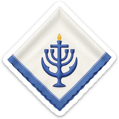 napkin with shabbat shalom sticker