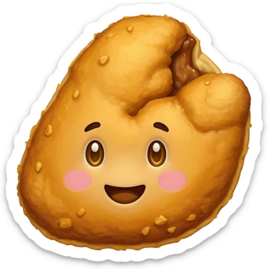 make a nugget emoji. it is important that the image has no face, no eyes, no nose, and no mouth, and no pink cheeks sticker