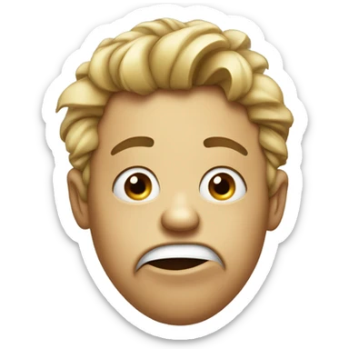 Grossed out face sticker