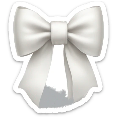 white bow sticker