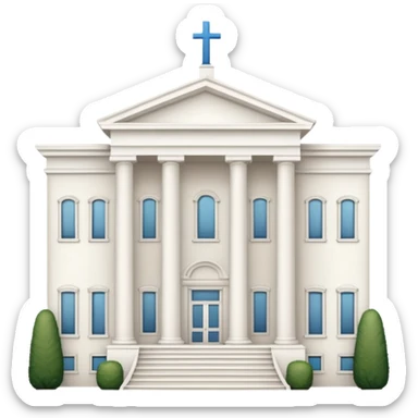 big white sorority house sticker