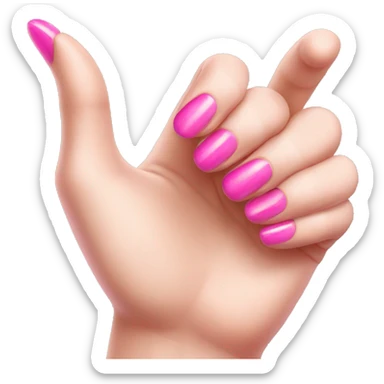 Thumbs up with pink nails  sticker