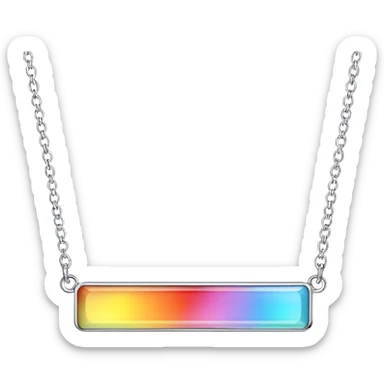 Heat colored horizontal bar necklace  sticker