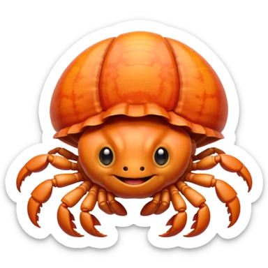 Kawaii Hermit crab sticker