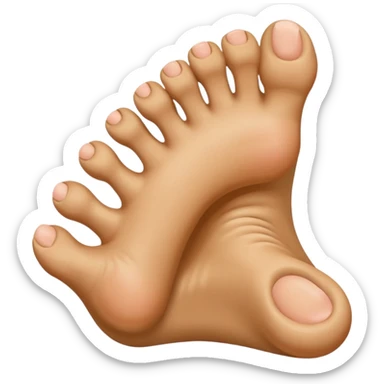 Toe flipping the middle toe sticker