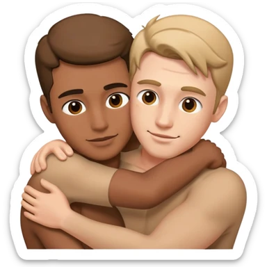 two men kissing sticker