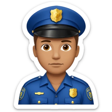 muscular police sticker