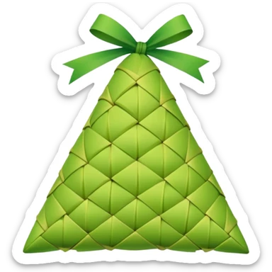 Ketupat rice green Triangle sticker