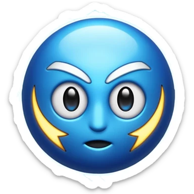 genera un razo azul como ese sticker