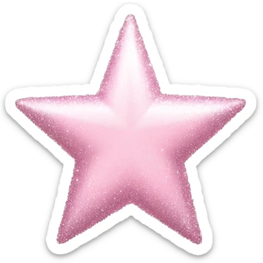 pale pink star sparkle sticker