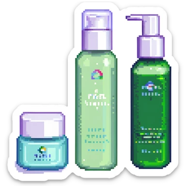 skincare products, cute, minimal sticker