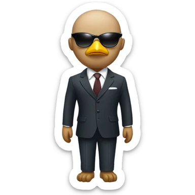 Bald eagle in suit and sunglasses sticker