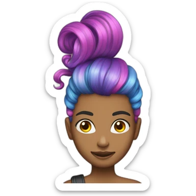 Why you want posh people with Rainbow hair? sticker