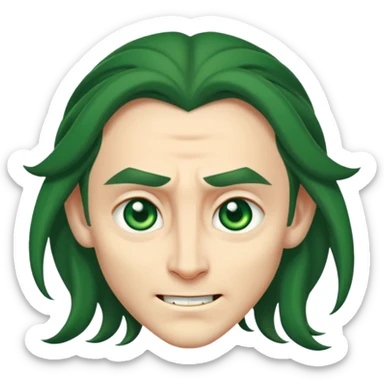 loki with a mischievous look  sticker