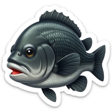 Black bass sticker