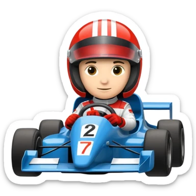 Formula racer sticker