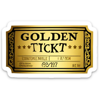Golden ticket  sticker